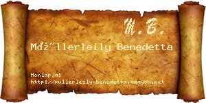 Müllerleily Benedetta névjegykártya